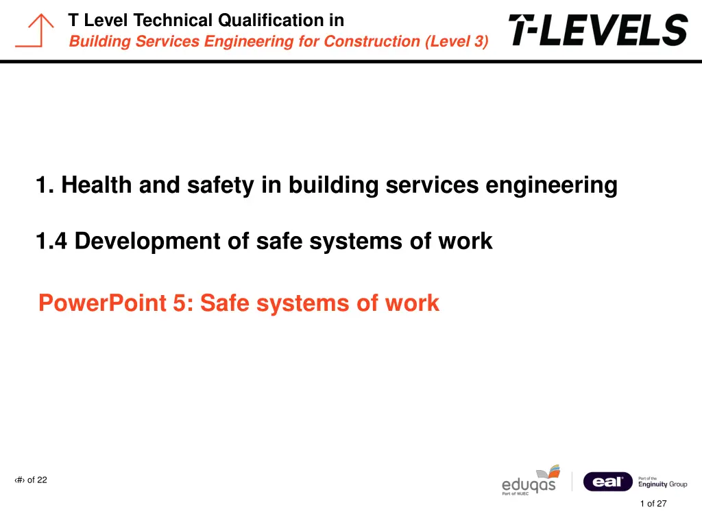 t level technical qualification in building n.w