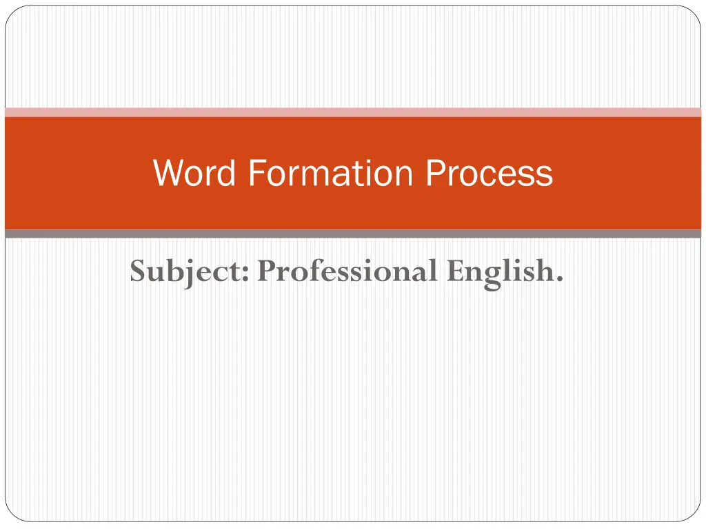 word formation process n.w