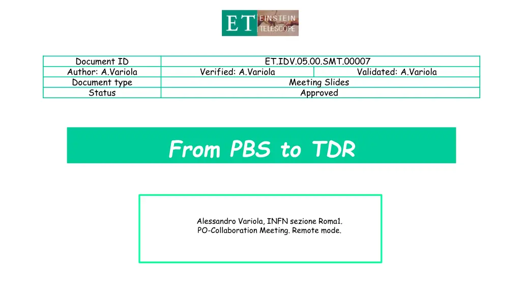 document id author a variola document type status n.w