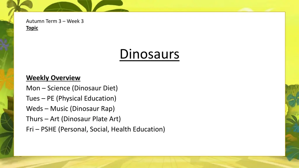 autumn term 3 week 3 topic n.w