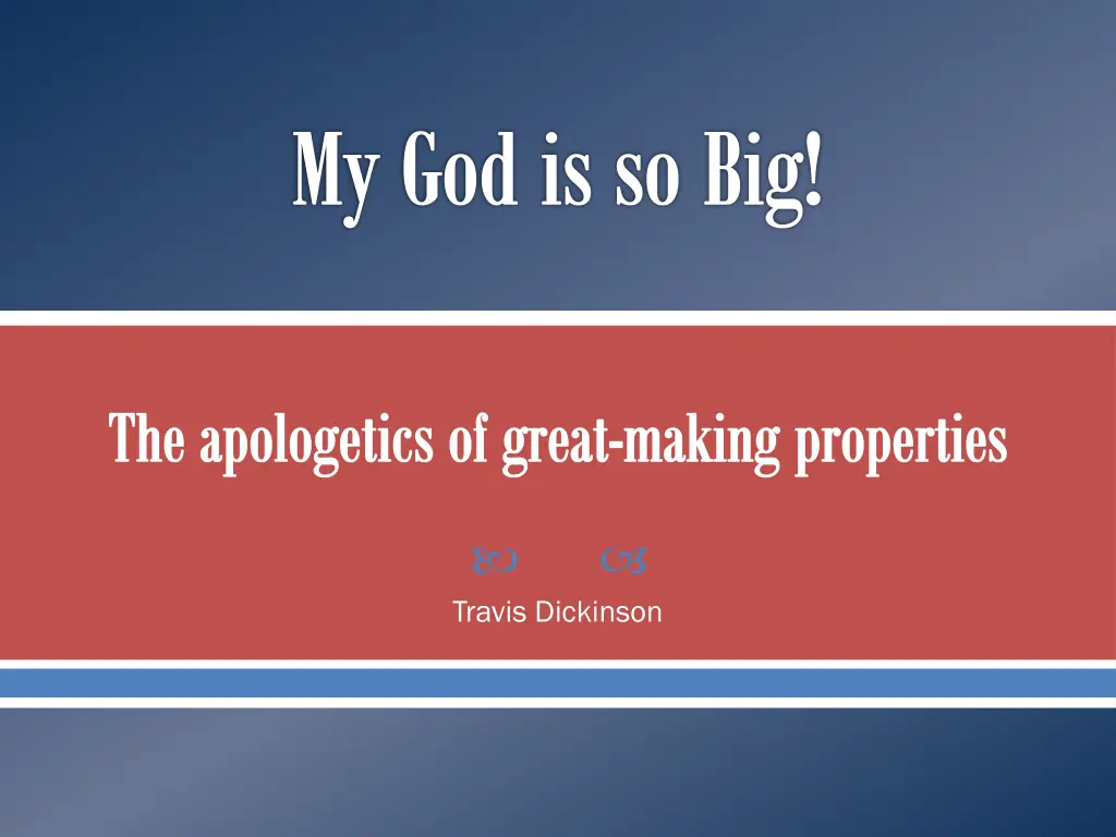 my god is so big n.w