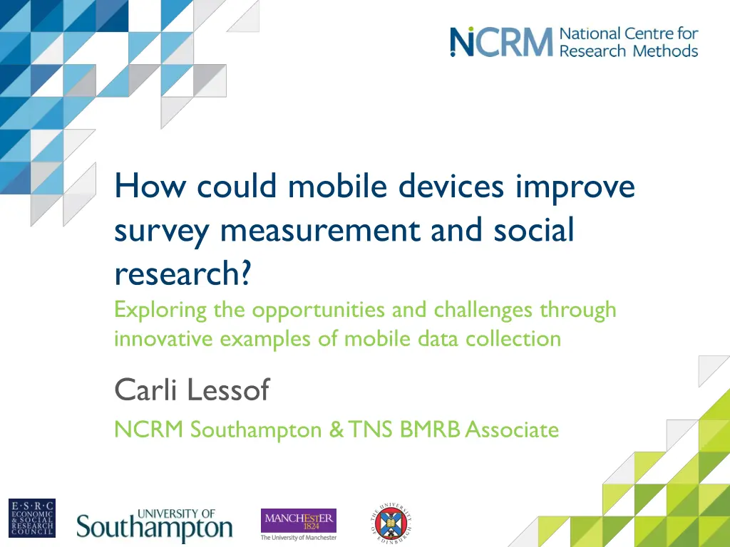 how could mobile devices improve survey n.w