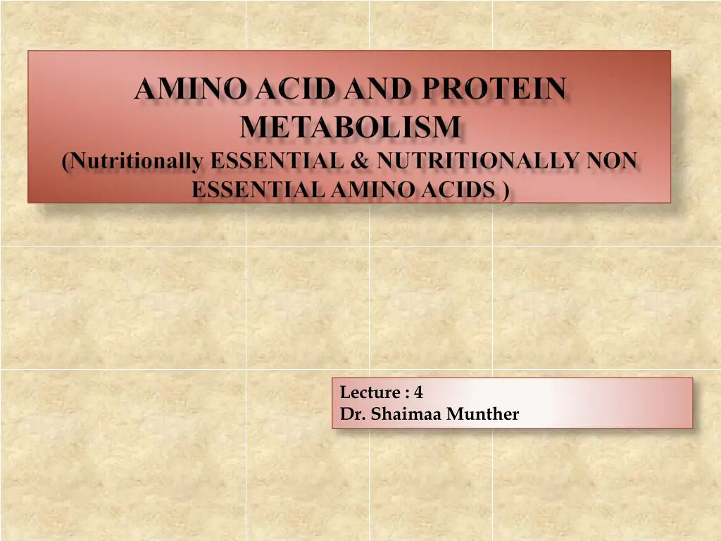 lecture 4 dr shaimaa munther n.w