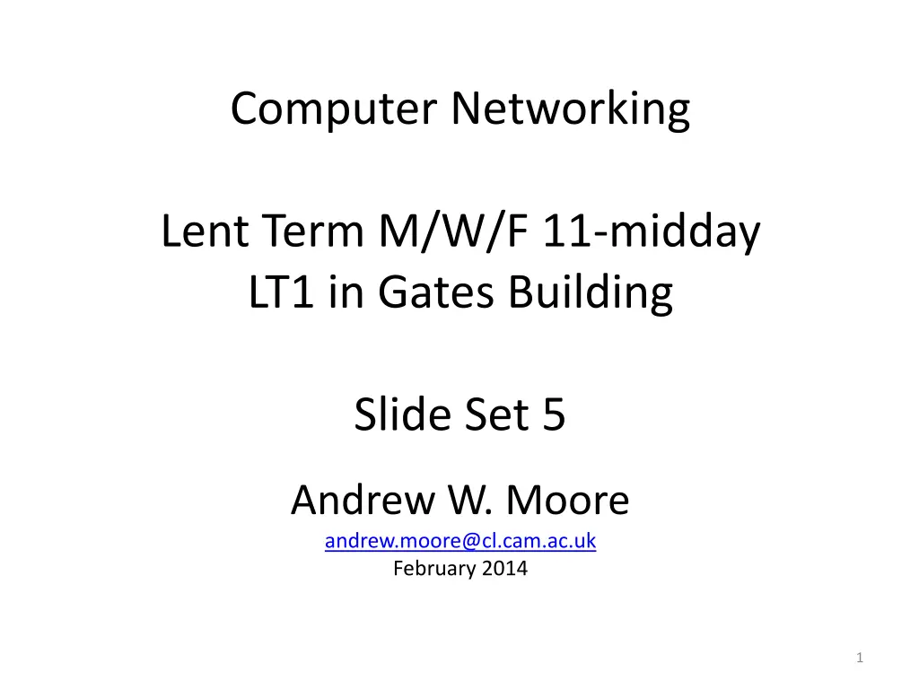 computer networking n.w