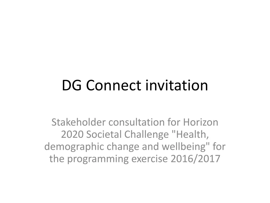 dg connect invitation n.w