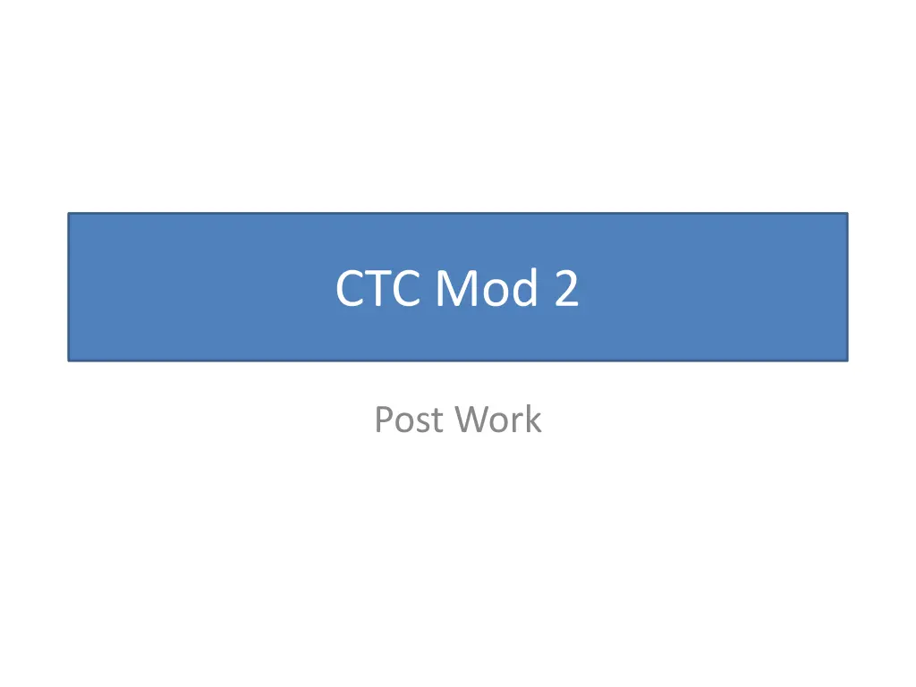 ctc mod 2 n.w