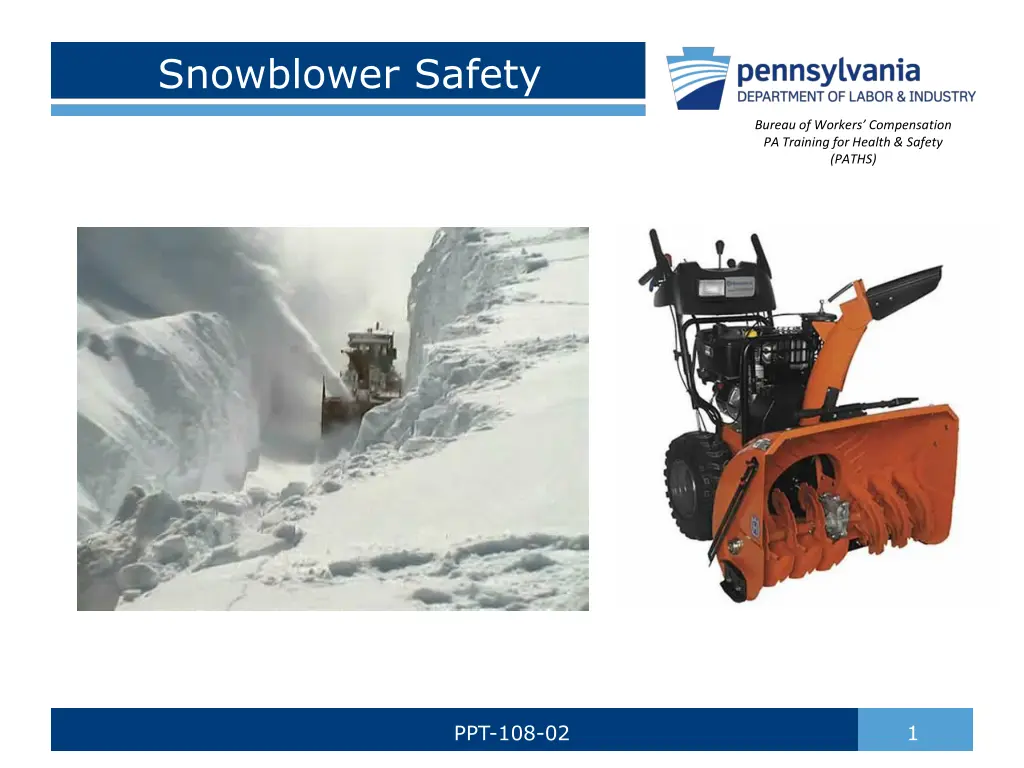 snowblower safety n.w