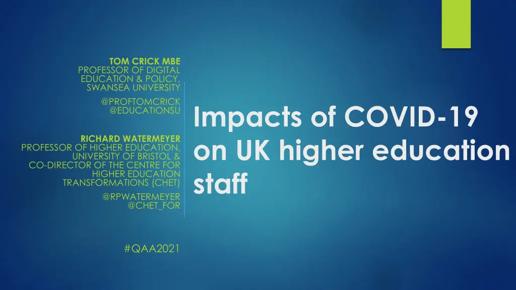 tom crick mbe professor of digital education n.w