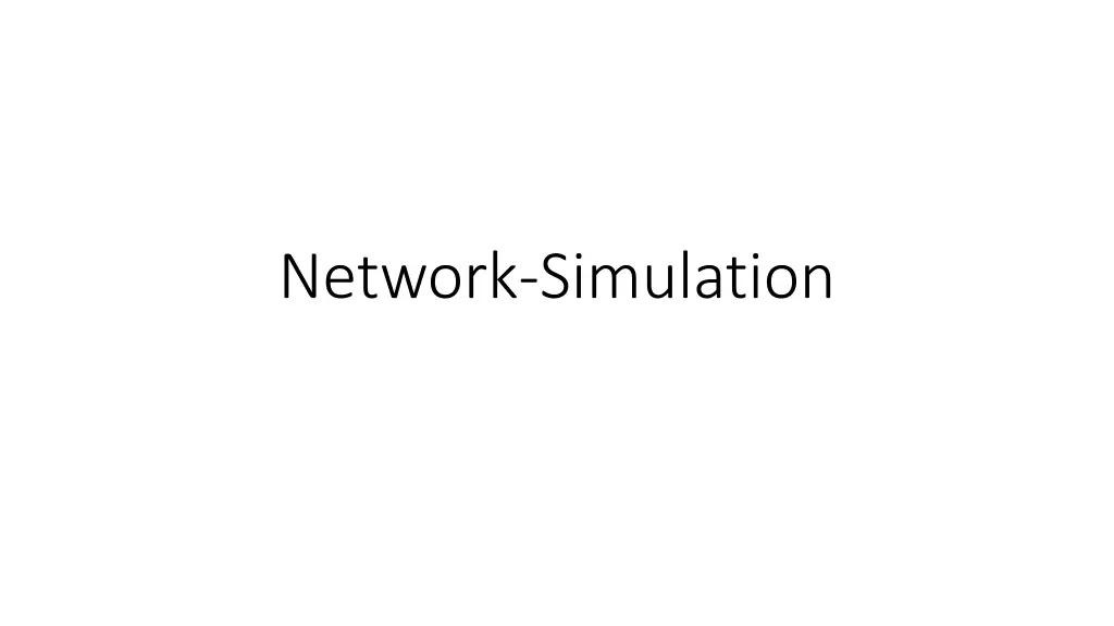 network simulation n.w