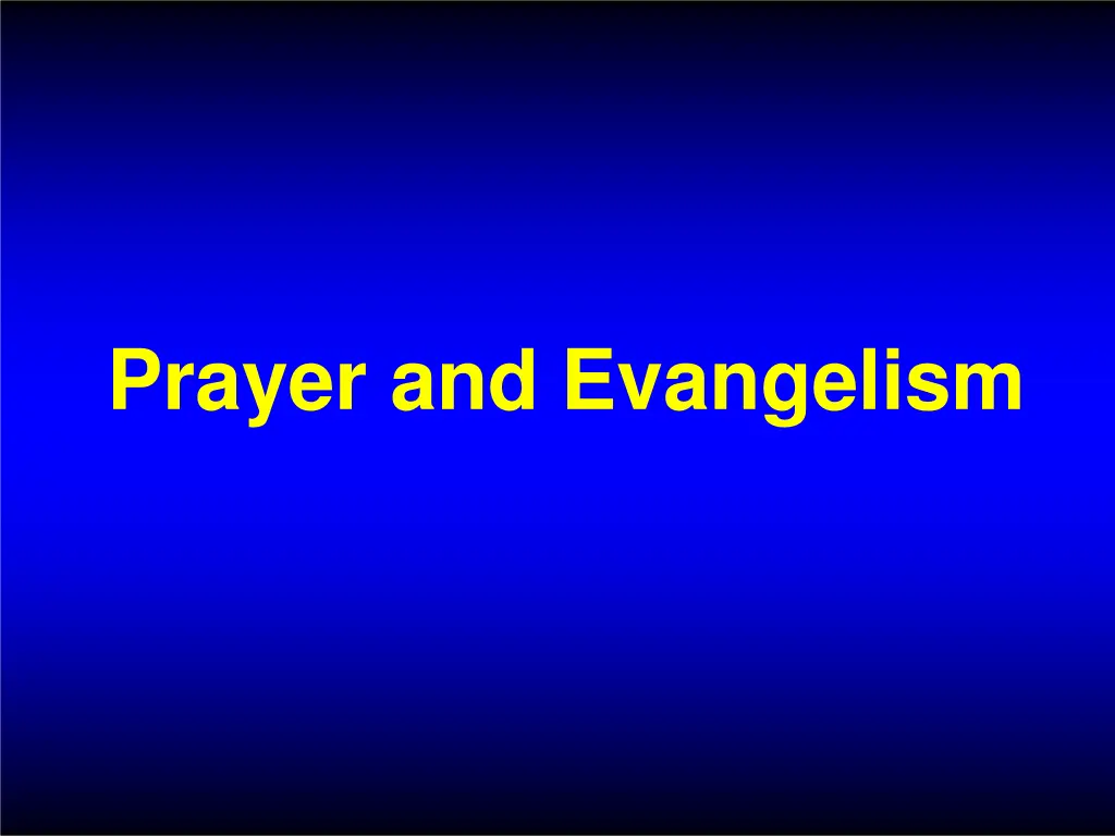 prayer and evangelism n.w