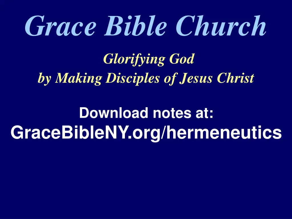 grace bible church n.w