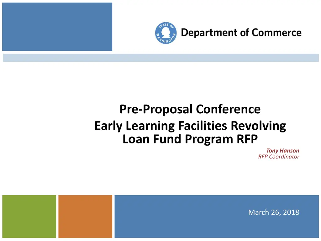 pre proposal conference early learning facilities n.w