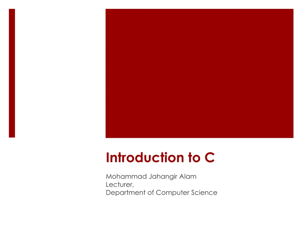 introduction to c n.w
