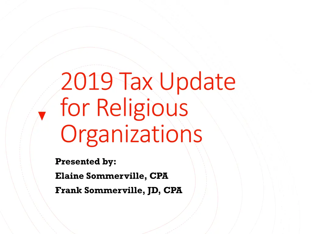 2019 tax update for religious organizations n.w