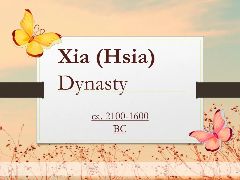 xia hsia dynasty n.w