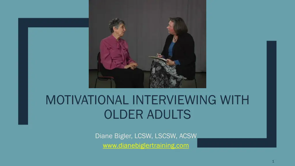 motivational interviewing with older adults n.w