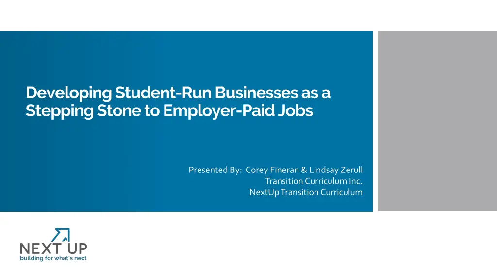 developing student run businesses as a stepping n.w