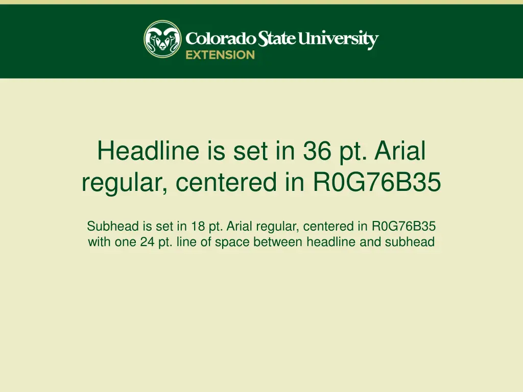 headline is set in 36 pt arial regular centered n.w