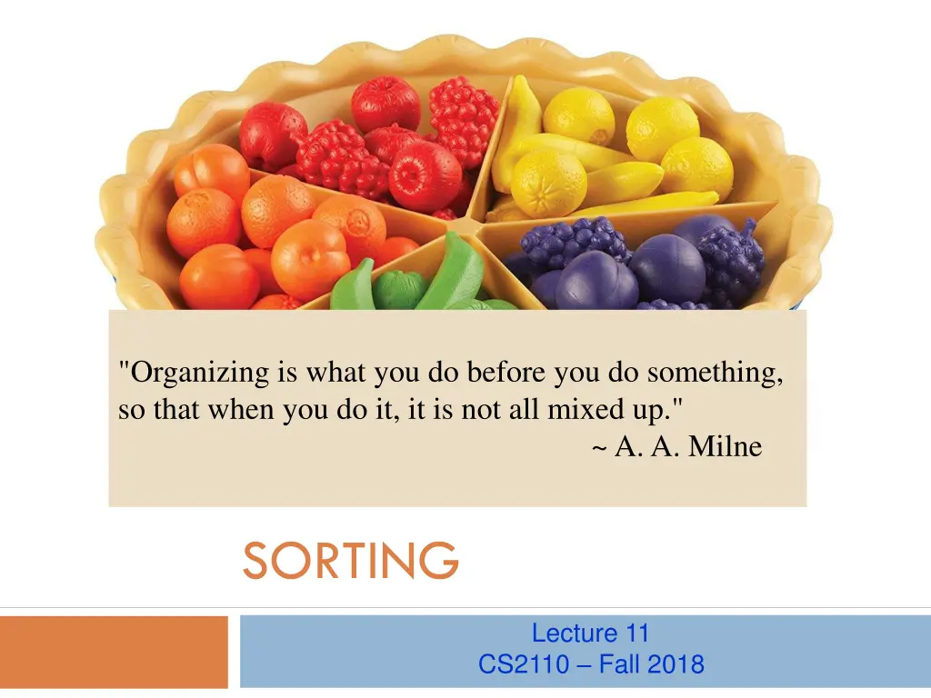 organizing is what you do before you do something n.w
