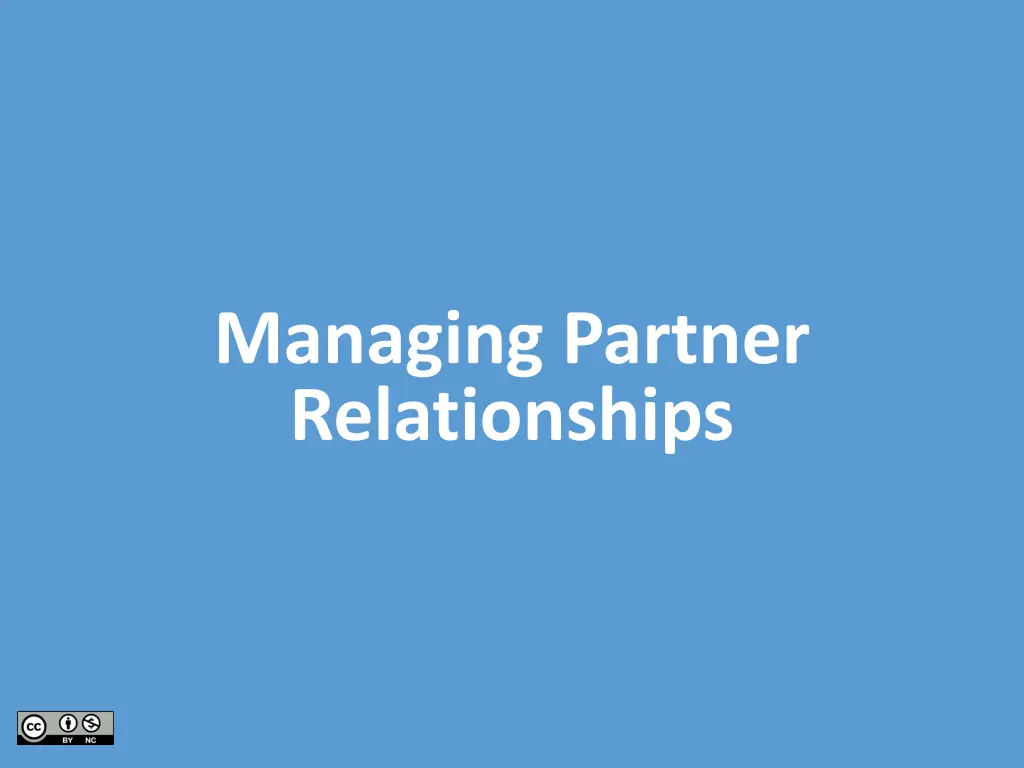 managing partner relationships n.w
