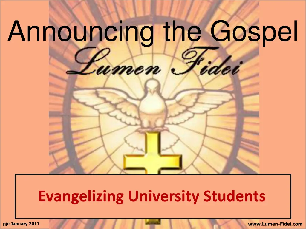 announcing the gospel n.w