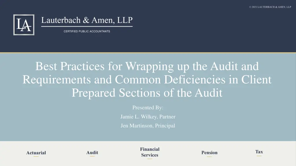 best practices for wrapping up the audit n.w