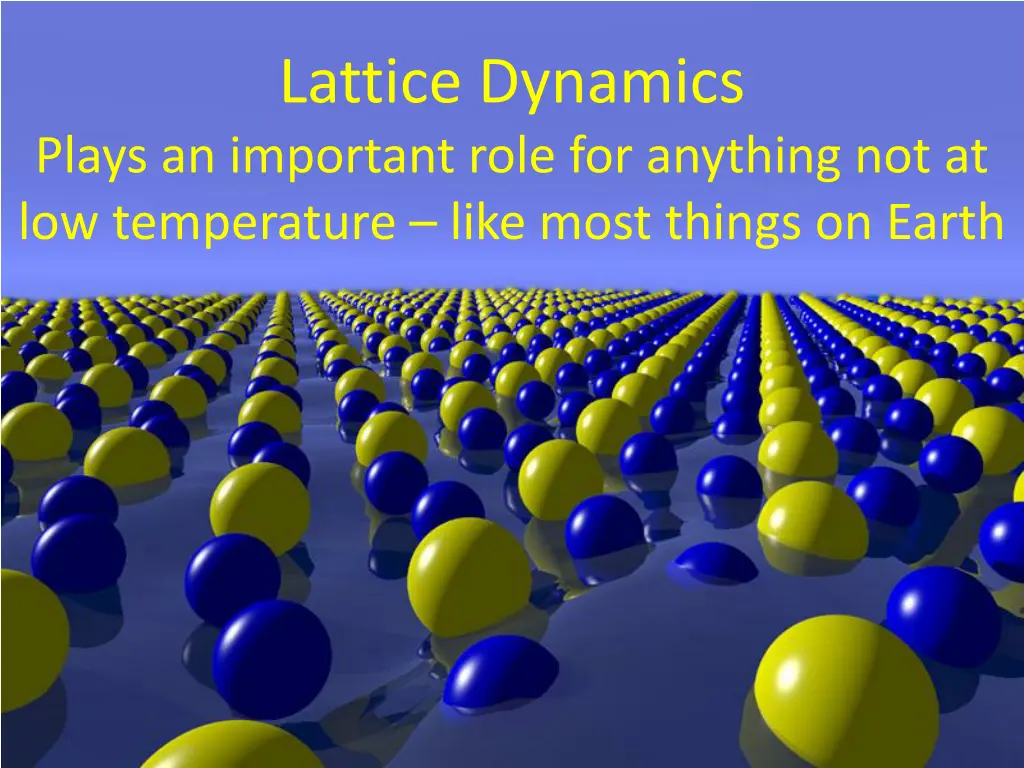 lattice dynamics n.w