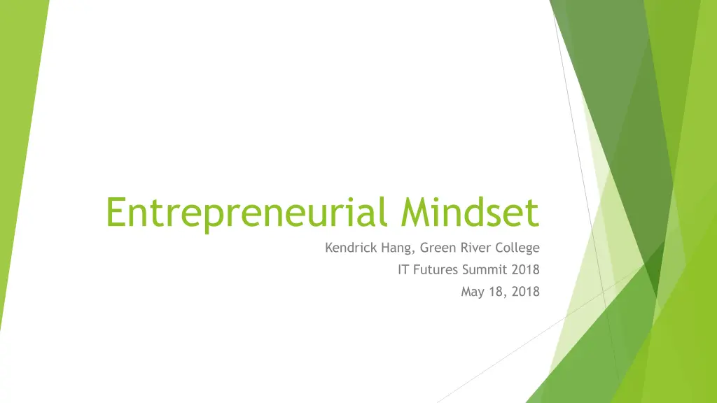 entrepreneurial mindset n.w