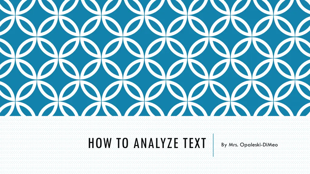 how to analyze text n.w