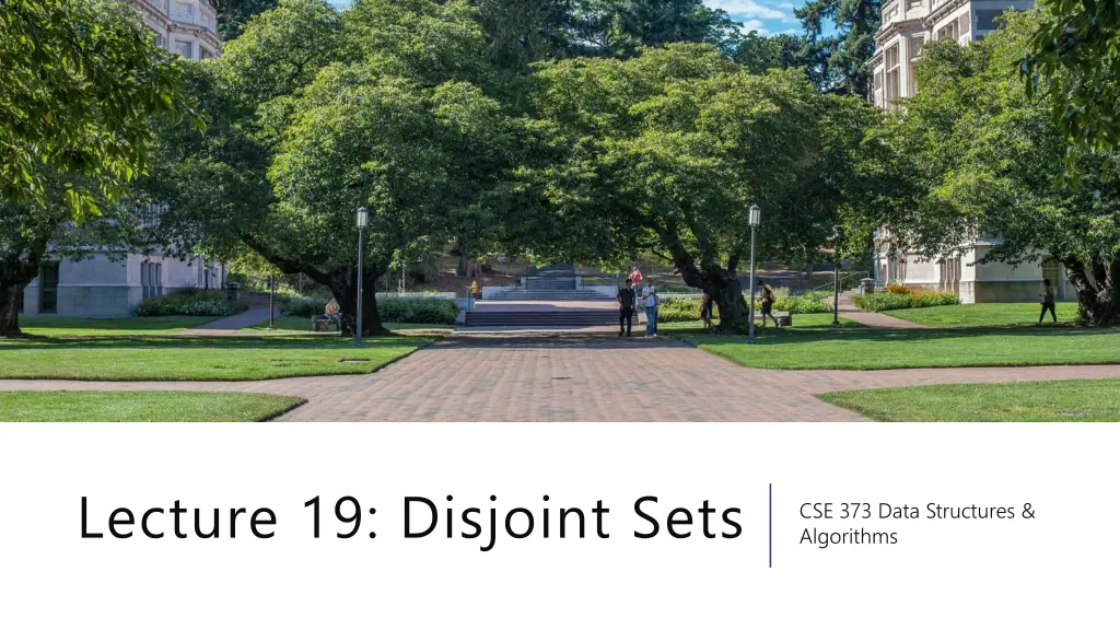 lecture 19 disjoint sets n.w