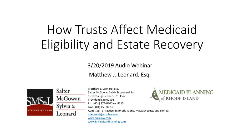 how trusts affect medicaid eligibility and estate n.w