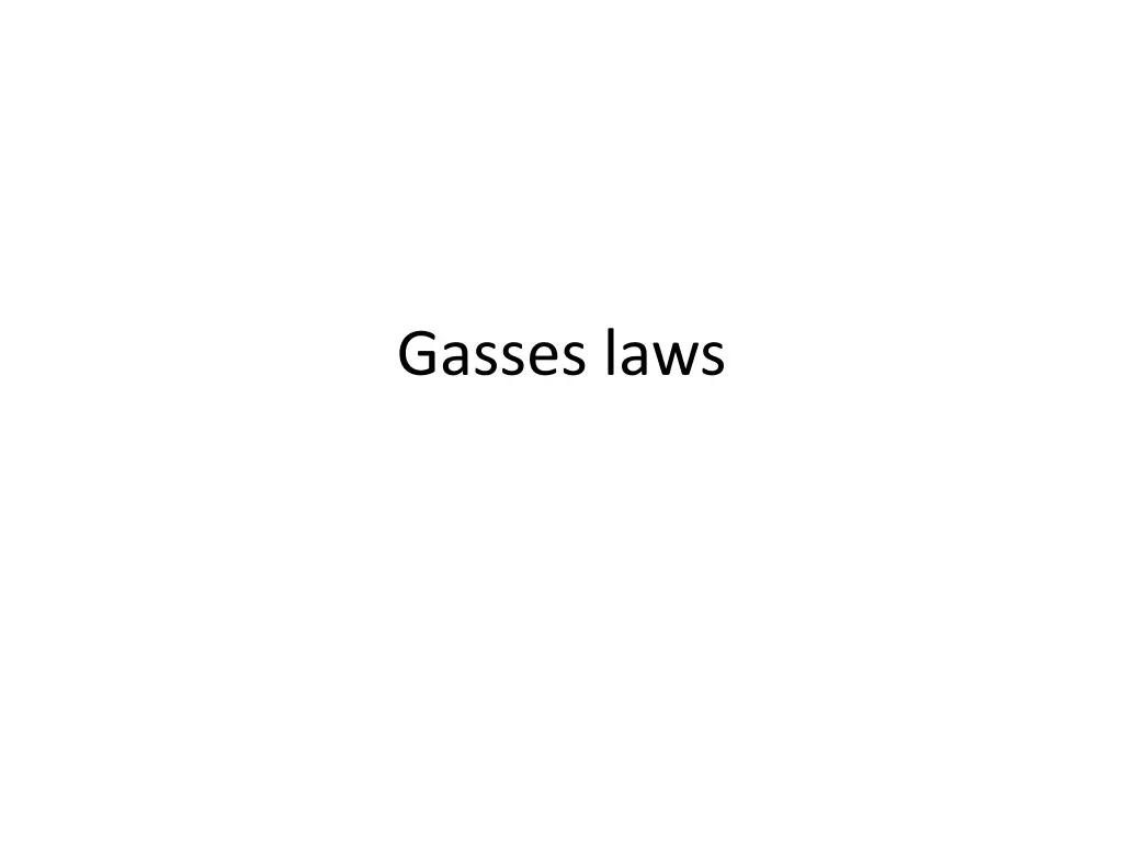 gasses laws n.w