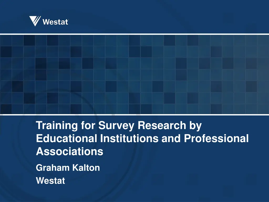 training for survey research by educational n.w