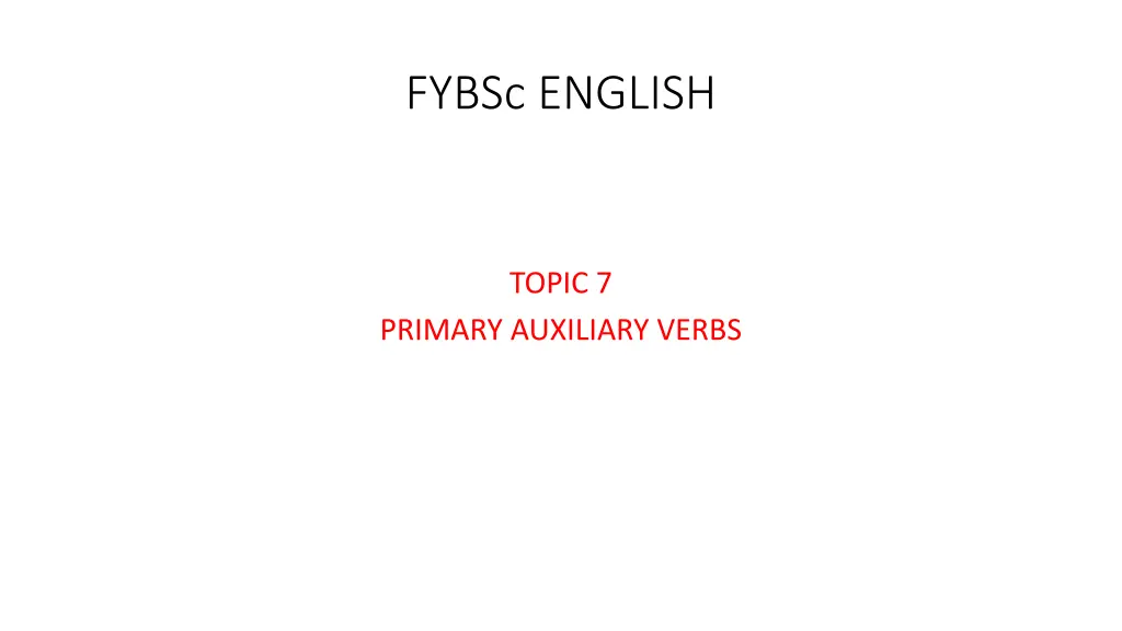 fybsc english n.w