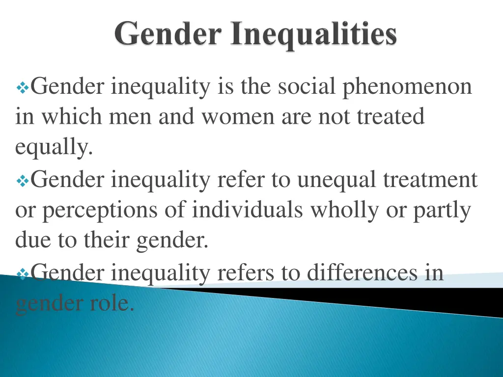 gender inequality is the social phenomenon n.w