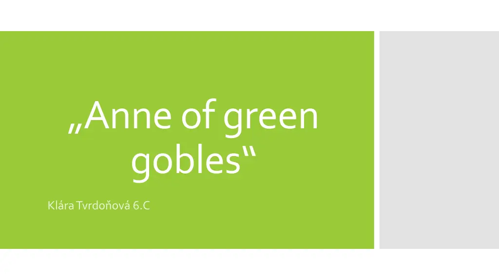 anne ofgreen gobles n.w