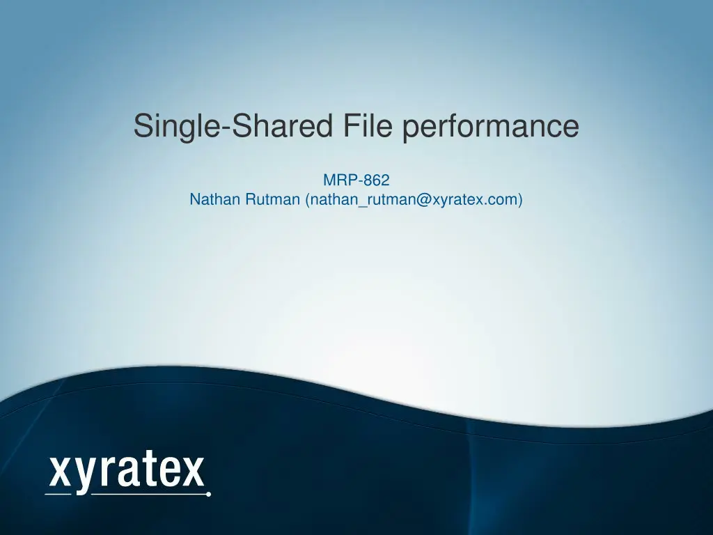 single shared file performance n.w