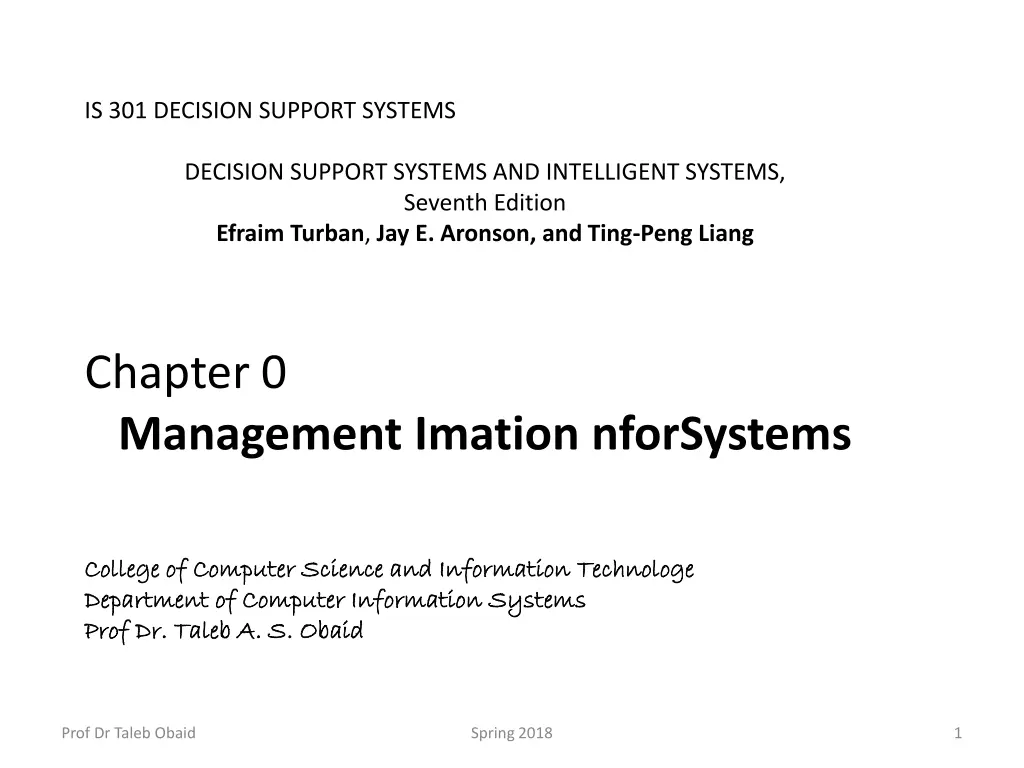 is 301 decision support systems n.w