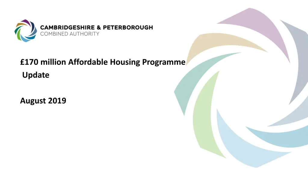 170 million affordable housing programme update n.w