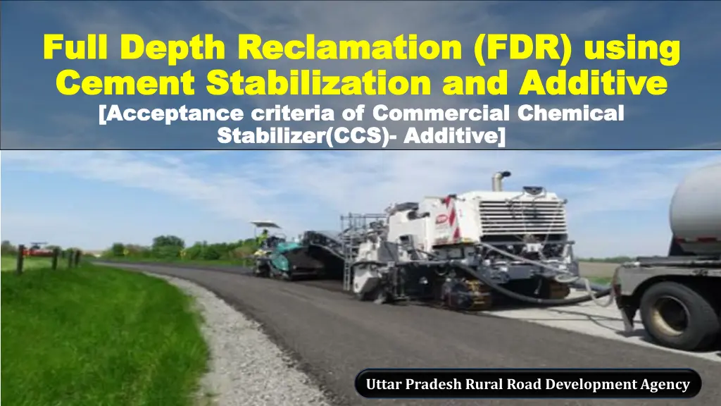 full depth reclamation fdr using full depth n.w
