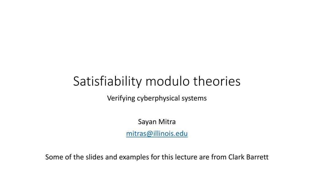 satisfiability modulo theories n.w
