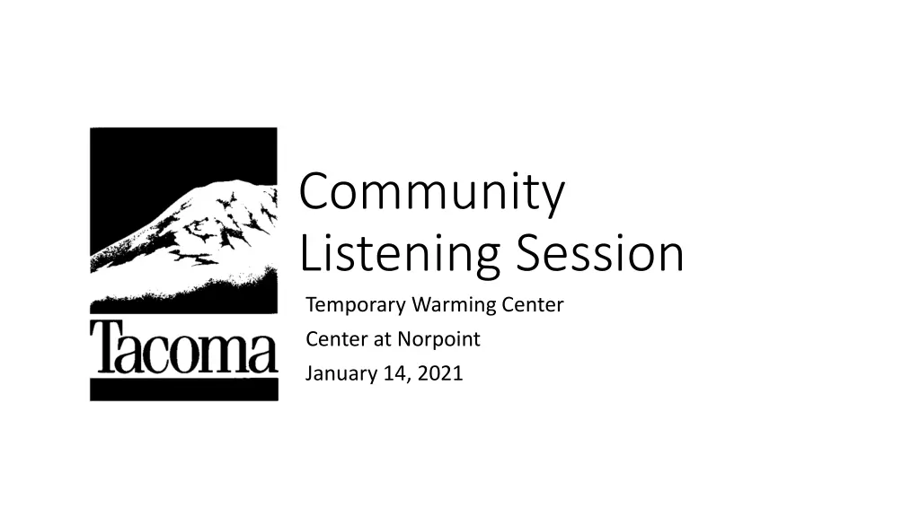 community listening session temporary warming n.w