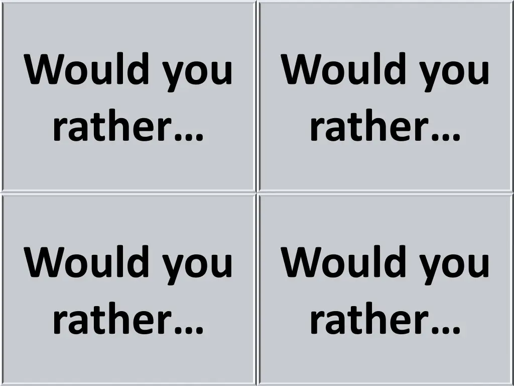would you rather n.w