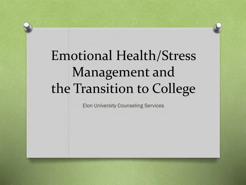 emotional health stress management n.w