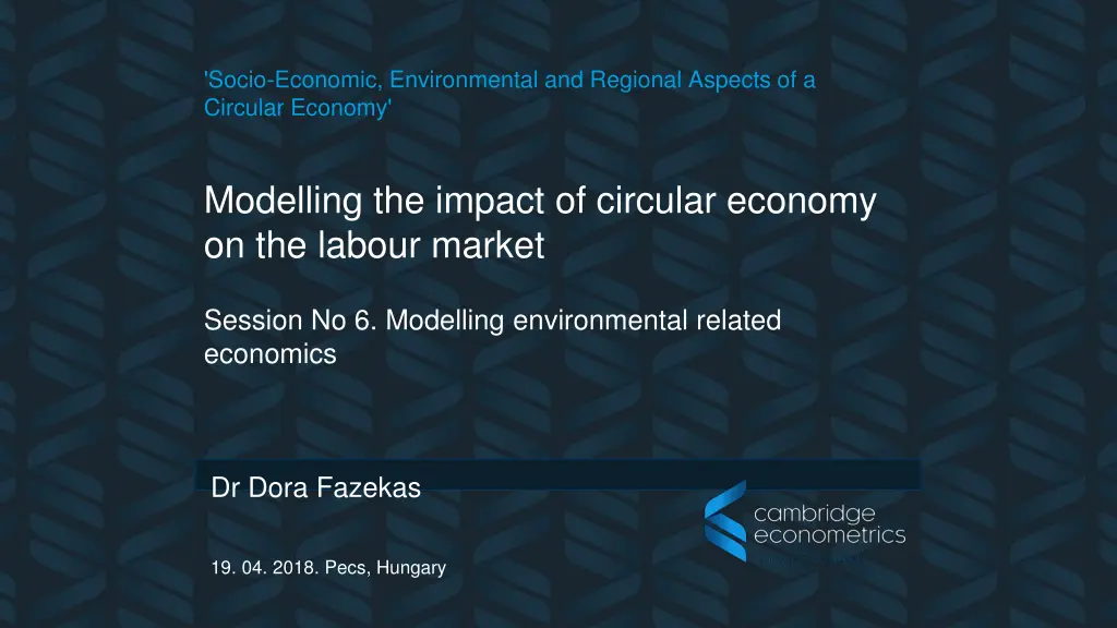 socio economic environmental and regional aspects n.w