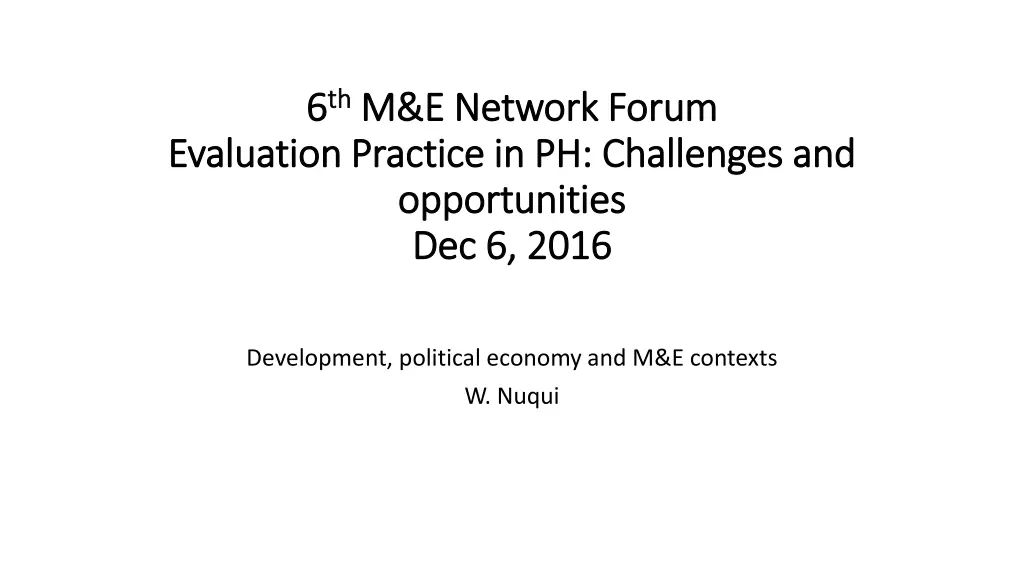 6 6 th th m e network forum m e network forum n.w