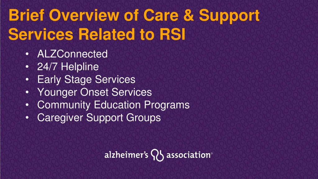 brief overview of care support services related n.w
