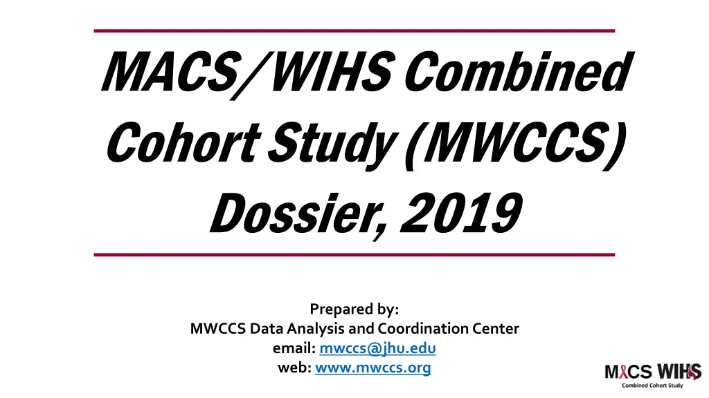 macs wihs combined cohort study mwccs dossier 2019 n.w