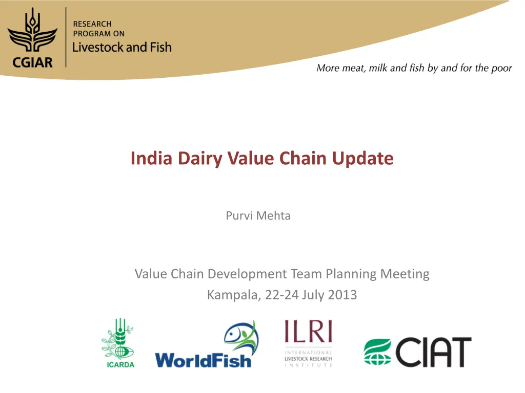 india dairy value chain update n.w