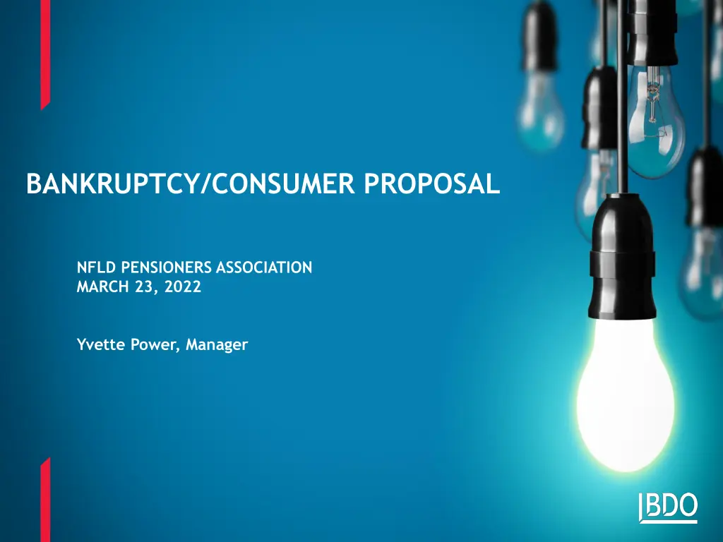bankruptcy consumer proposal n.w